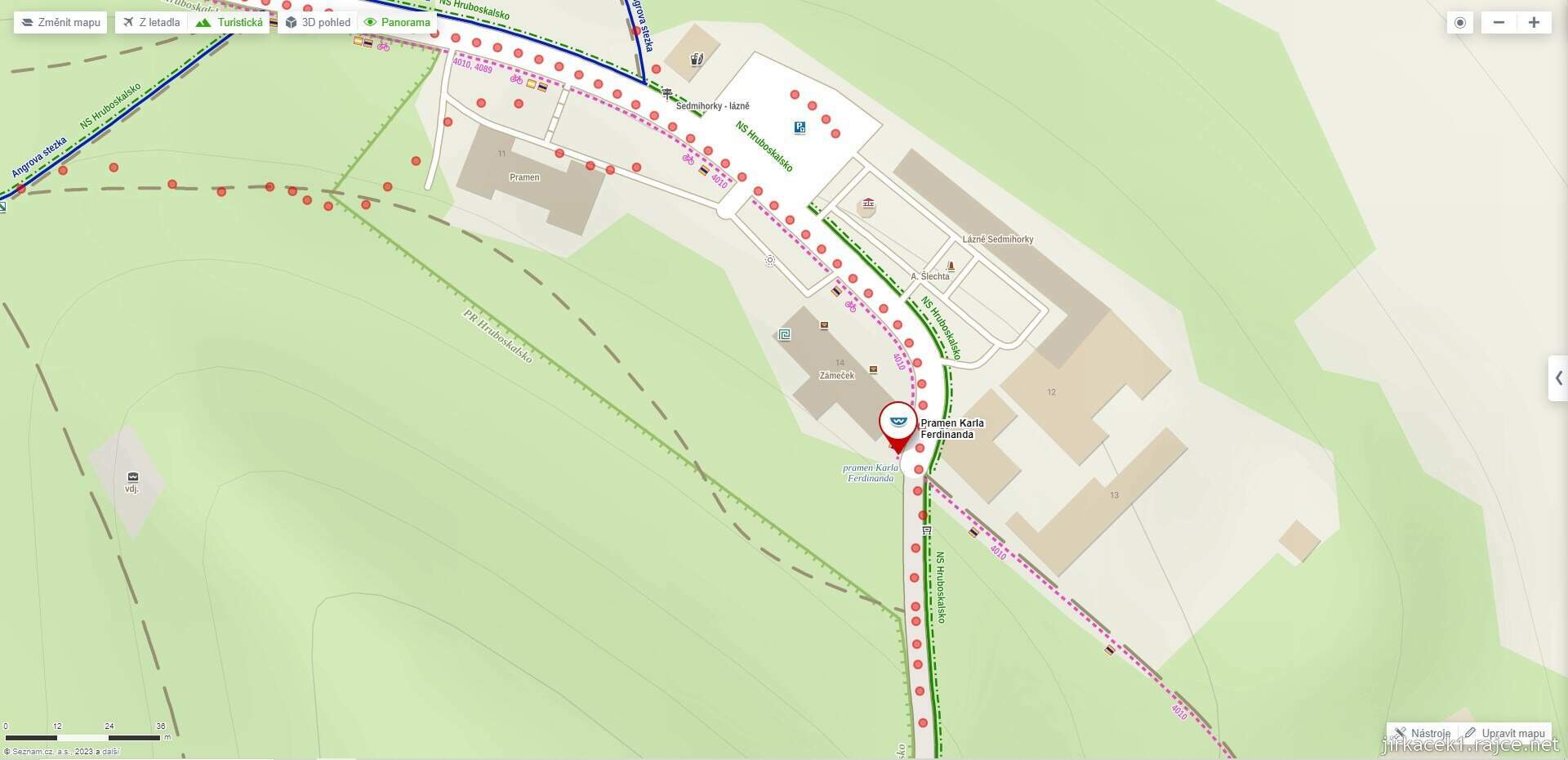 Lázně Sedmihorky - mapy.cz