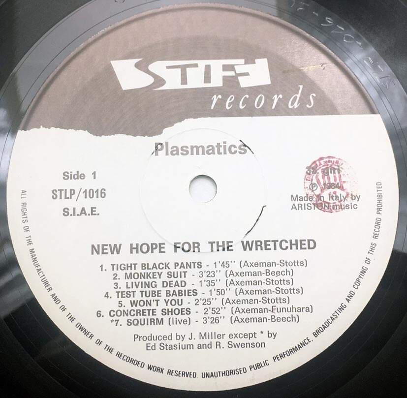Plasmatics New Hope For The Wretched 1984 Italy press Vinyl LP Aukro