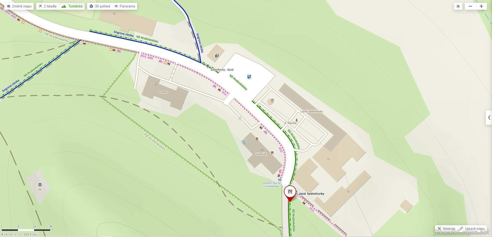 Lázně Sedmihorky na mapy.cz