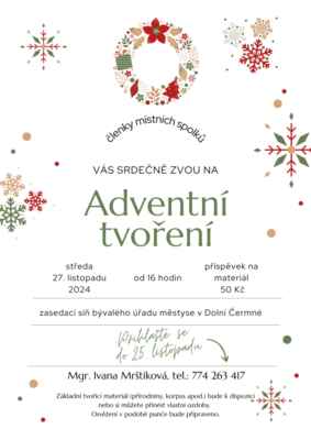Adventní tvoření 27.11.2024